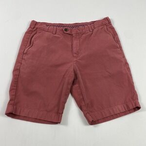 Brooks Brothers Chino Shorts Mens 38 Red Nantucket Flat Front Cotton Preppy
